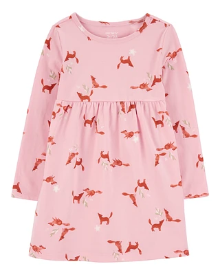 Toddler Fox Jersey Dress