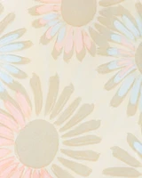 Fleece-Lined Floral Print Rain Jacket