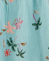 Toddler Palm Tree-Print Fashion Top - Turquoise