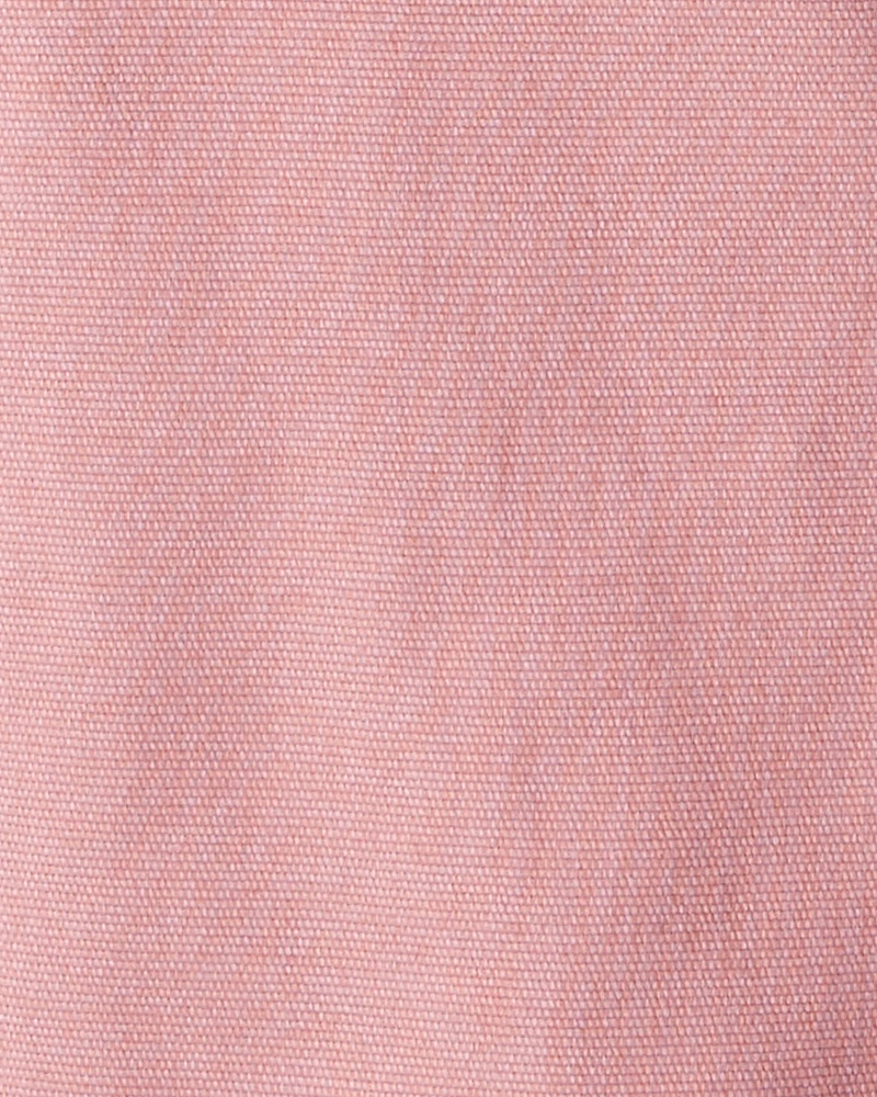 Baby Girl Cotton Long-Sleeve Jumpsuit - Pink