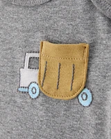 Baby Boy 5-Pack Construction Short-Sleeve Cotton Bodysuits