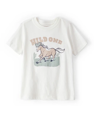 Toddler Wild One Short-Sleeve Graphic Tee - White