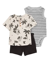 Baby Boy Palm Tree 3-Piece Outfit Set