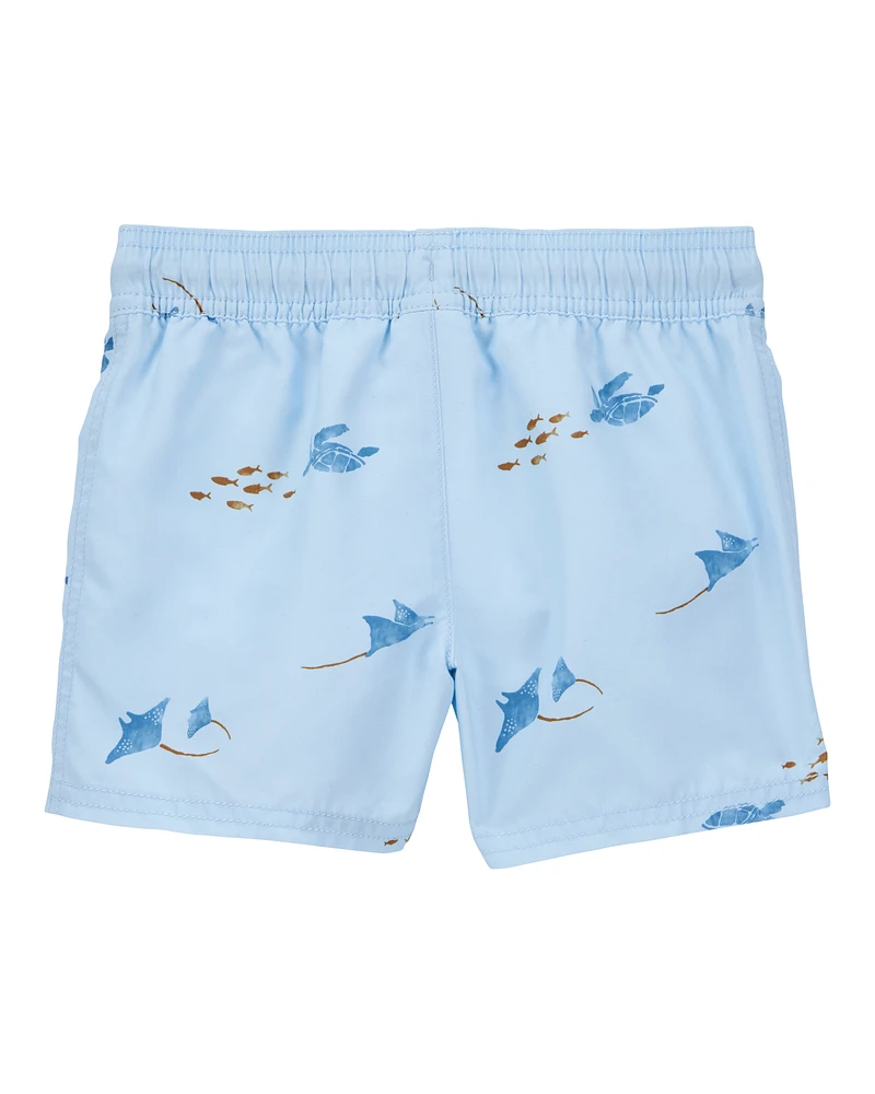 Toddler Sea Creatures Swim Trunks - Blue