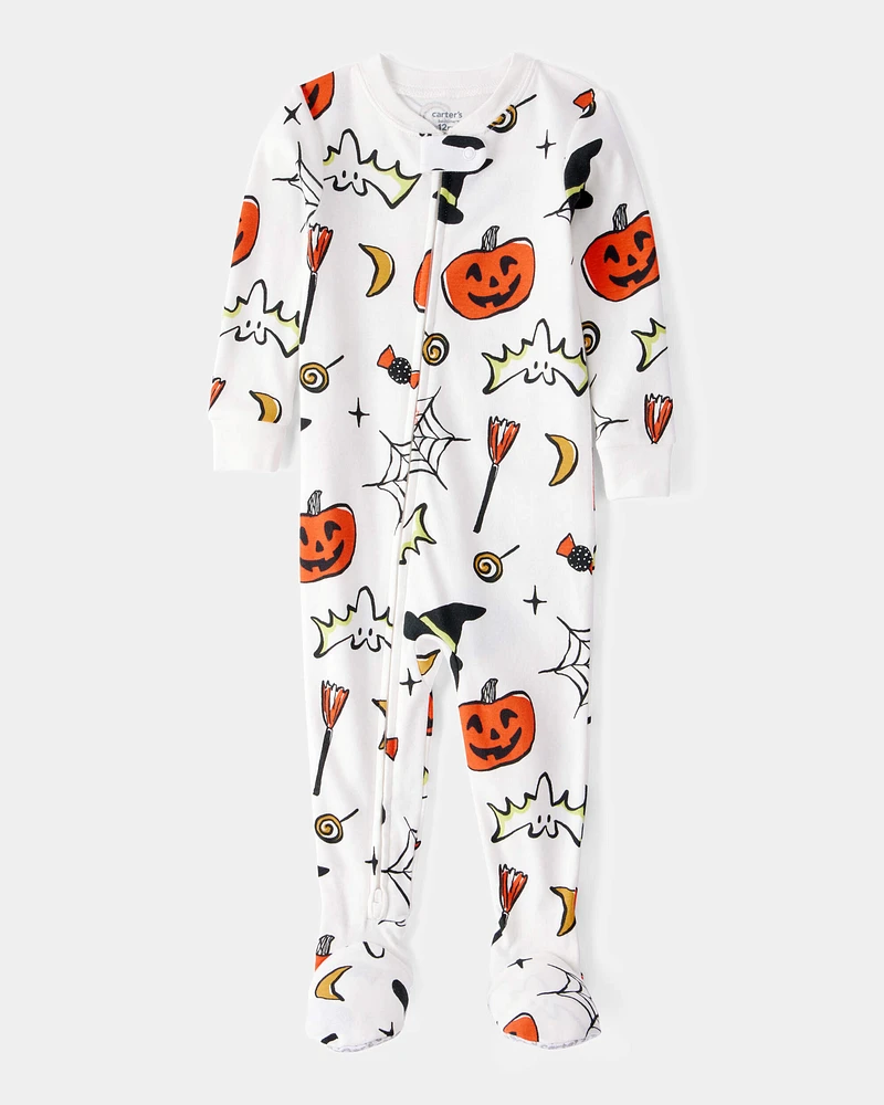 Toddler 1-Piece Halloween 100% Snug Fit Cotton Footie Pyjamas