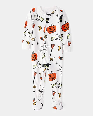 Toddler 1-Piece Halloween 100% Snug Fit Cotton Footie Pyjamas