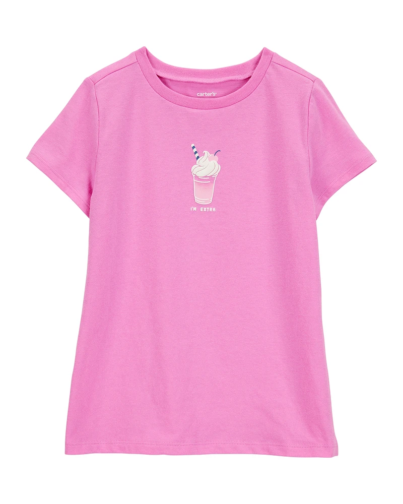 Kid Milkshake Short-Sleeve Graphic Tee - Purple