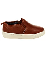 Toddler Faux Leather Casual Sneakers