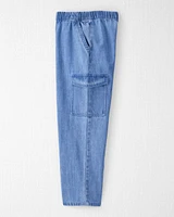 Kid Organic Cotton Chambray Cargo Pants