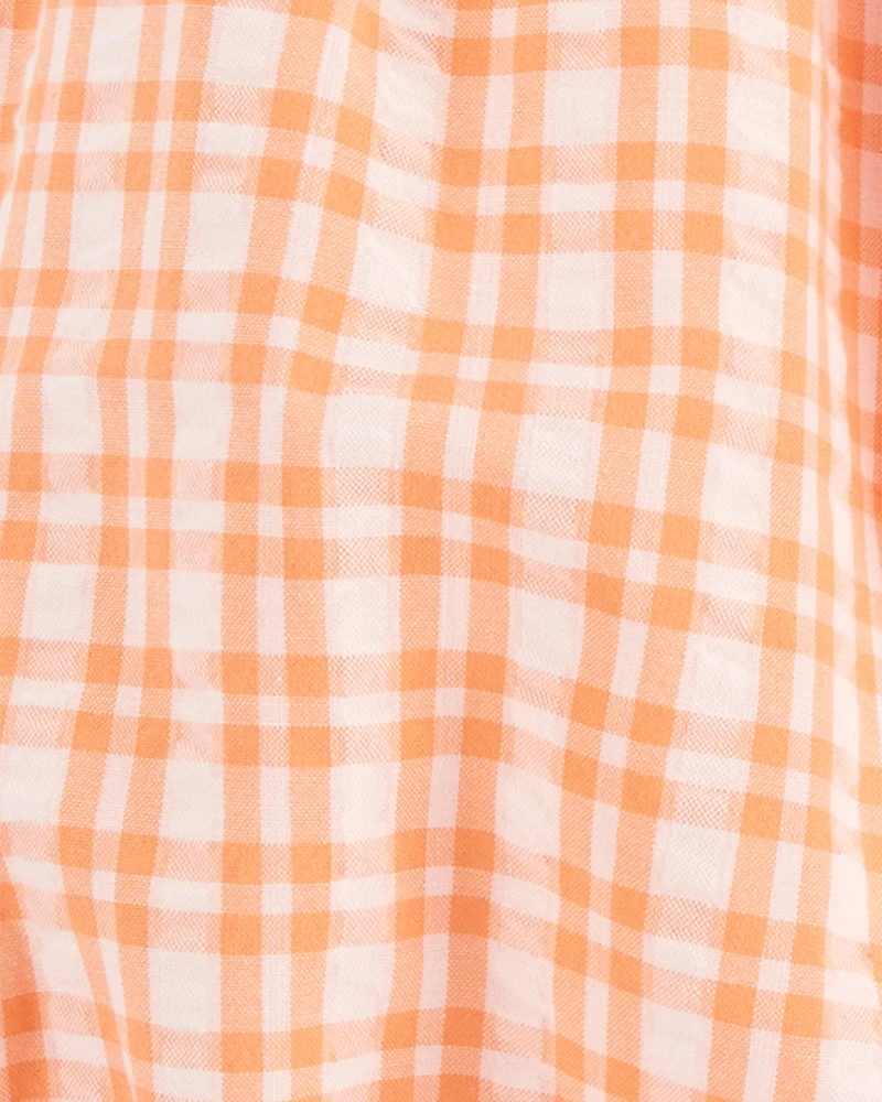 Baby Gingham Seersucker Romper