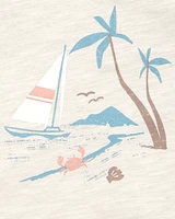 Baby 3-Piece Beach Print Little Short Set