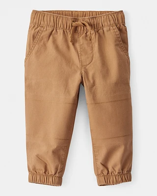 Baby Boy Cotton Pull-On Fashion Pants - Brown