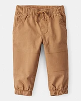 Baby Boy Cotton Pull-On Fashion Pants - Brown