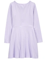 Kid Long-Sleeve Ribbed Dress