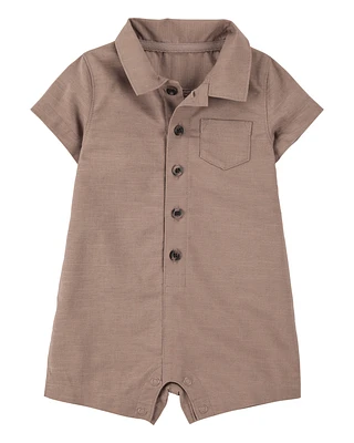 Baby Button-Down Polo Romper