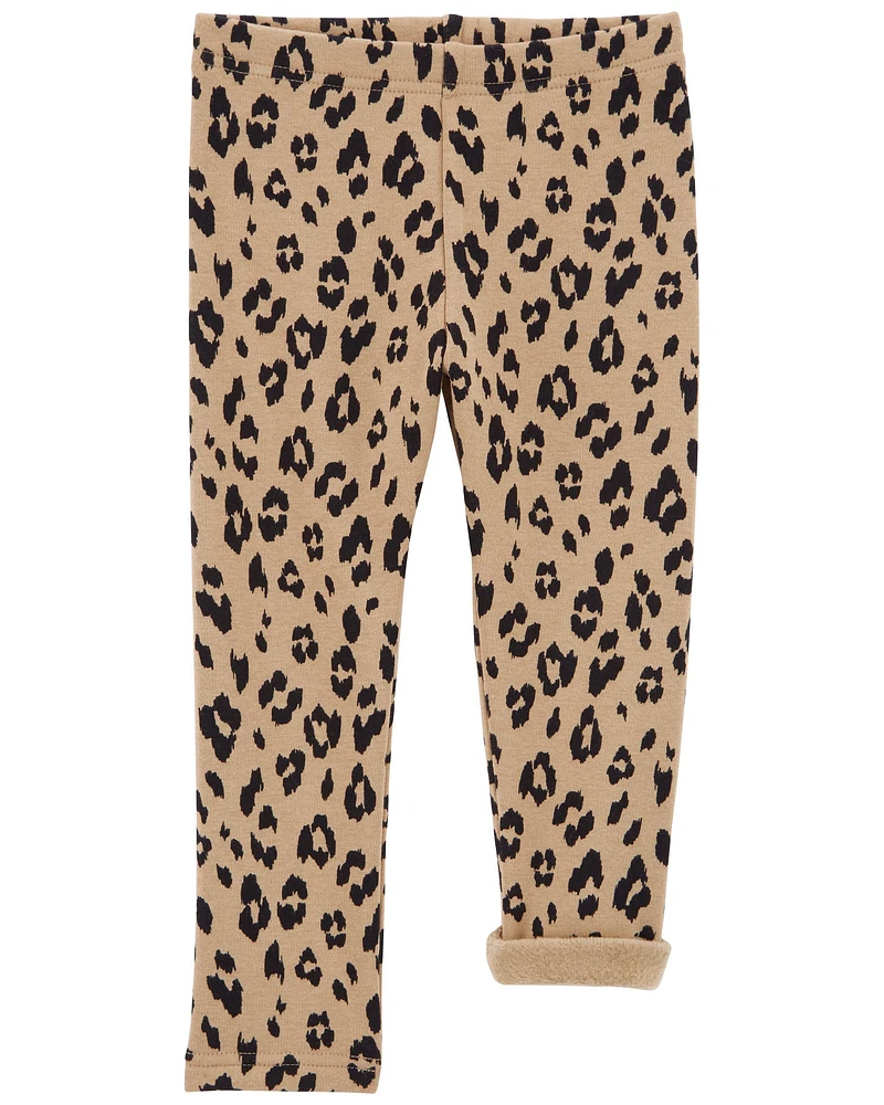 Leopard Cozy Fleece Leggings