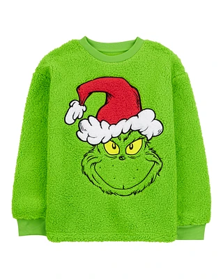 Kid Grinch Fuzzy Pullover