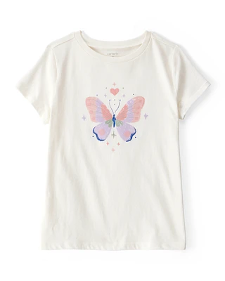 Kid Butterfly Short-Sleeve Graphic Tee - White