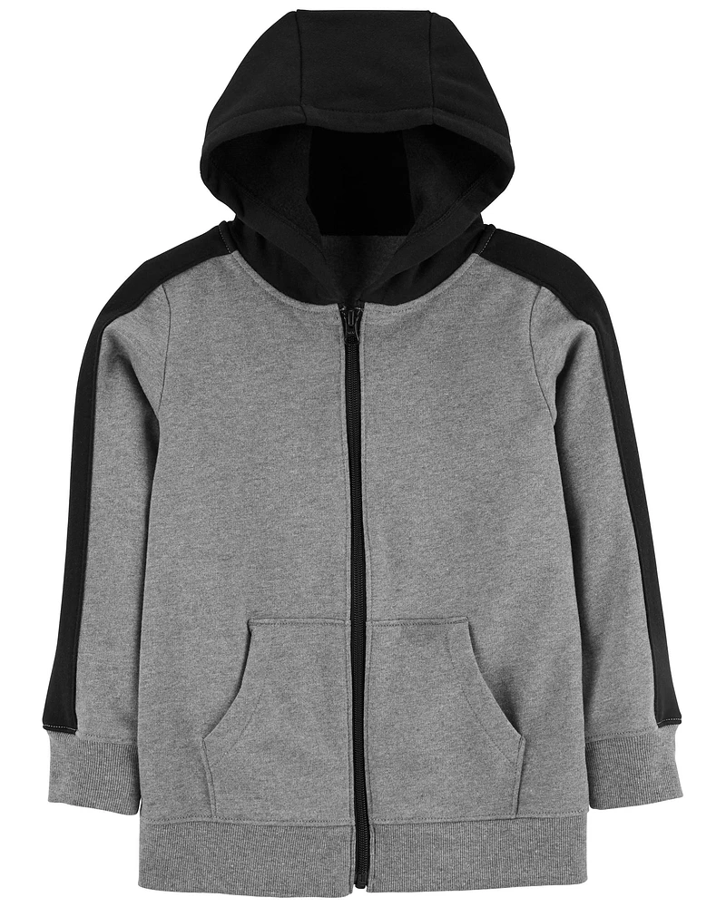 Kid Colourblock Zip-Up Hoodie