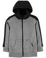 Kid Colourblock Zip-Up Hoodie