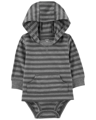 Striped Hooded Bodysuit