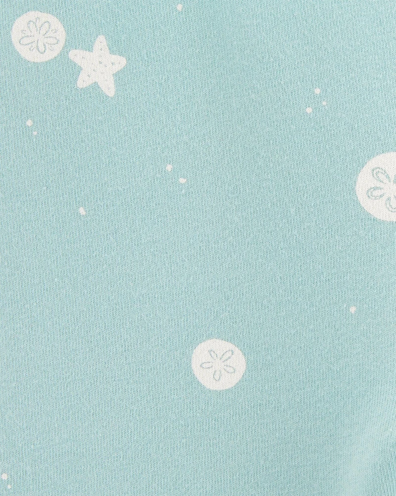 Toddler Girl Sea Print Bike Shorts