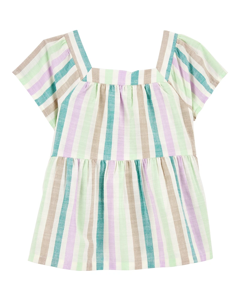 Toddler Striped Short-Sleeve Fashion Top