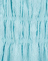 Kid Ruched Textured Tank
