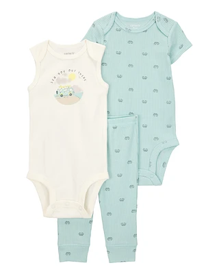 Baby 3-Piece Bus Little Character Set®- Blue/White