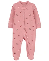 Hedgehog 2-Way Zip Cotton Footie Sleep & Play Pajamas