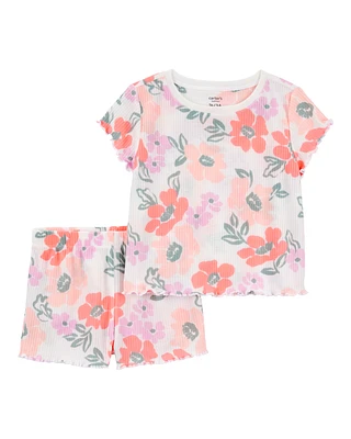 Toddler Floral Loose Fit 2-Piece Pyjamas