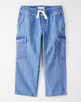 Toddler Organic Cotton Chambray Cargo Pants
