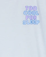 Kid Ice Cream Print Loose Fit 2-Piece Pyjamas - Blue