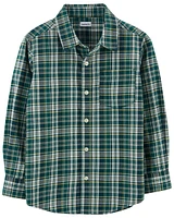 Kid Plaid Button-Front Shirt