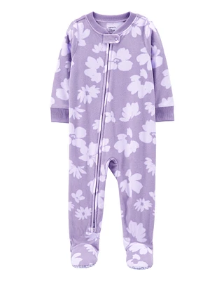 Baby 1-Piece Floral Fleece Footie Pyjamas