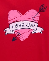 Love Ya Valentine's Day Cotton Blend Graphic Tee