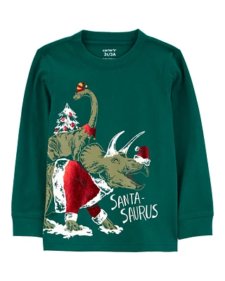 Baby Christmas Dinosaur Graphic Tee