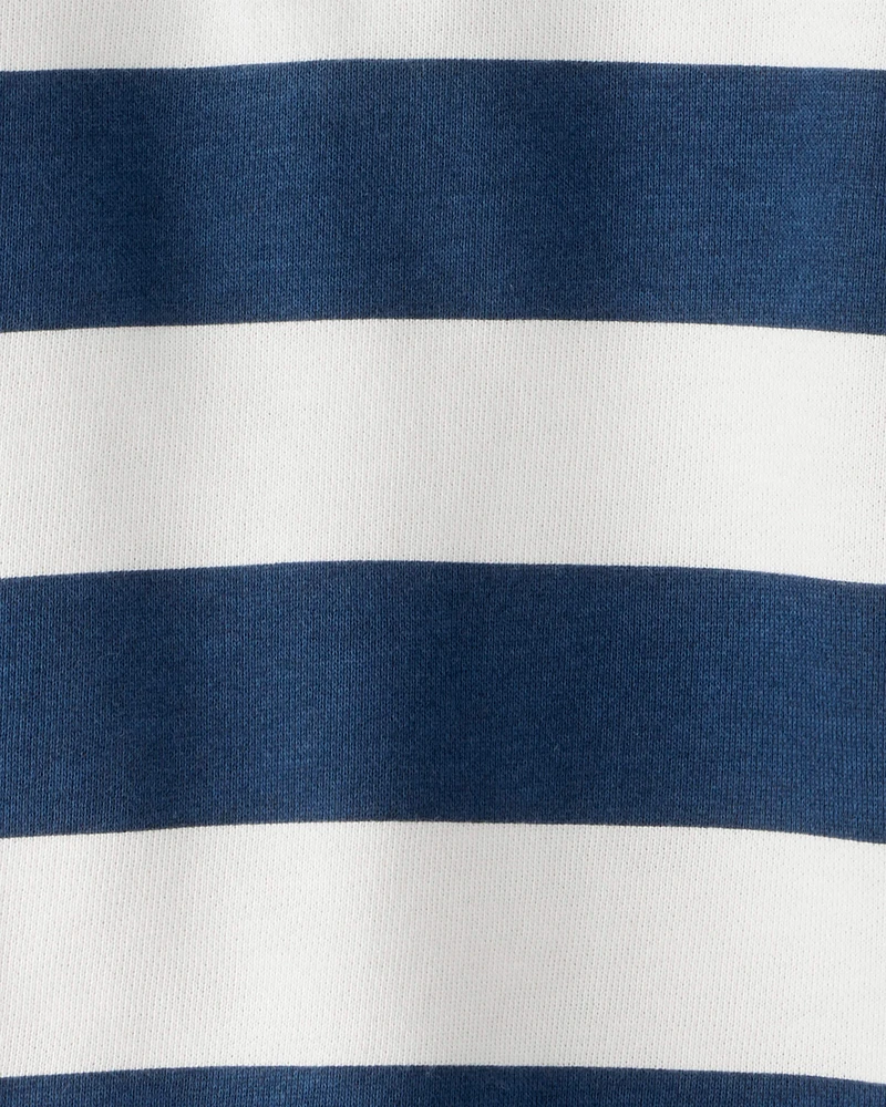 Boys Organic Cotton Henley Top Stripes
