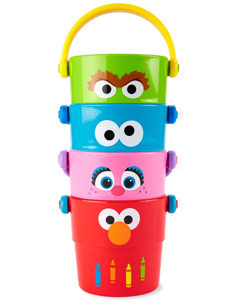 Sesame Street Stack & Pour Bath Buckets