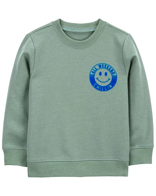 Smiley Face Pullover Sweatshirt