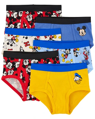 Toddler 6-Pack Mickey Mouse Cotton Briefs Underwear