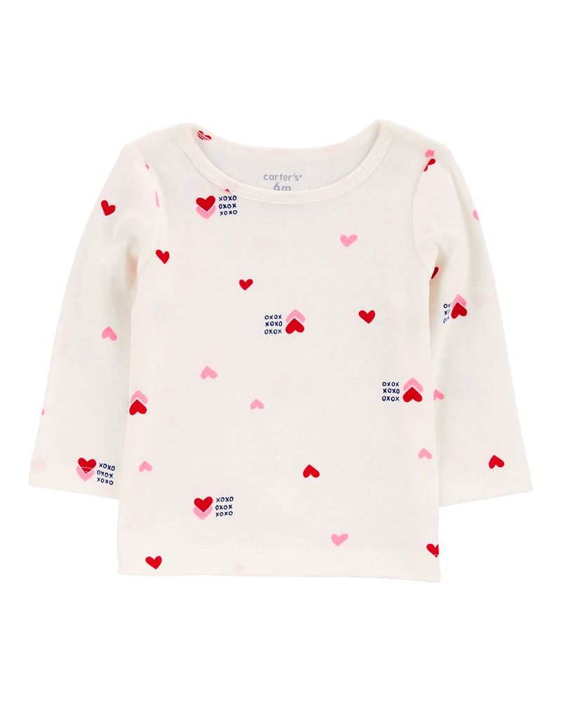 Baby 3-Piece Heart Print Jumper Set