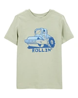 Toddler Tractor Rollin' Short-Sleeve Graphic Tee - Olive