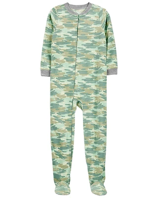 1-Piece Camo Fleece Footie Pyjamas