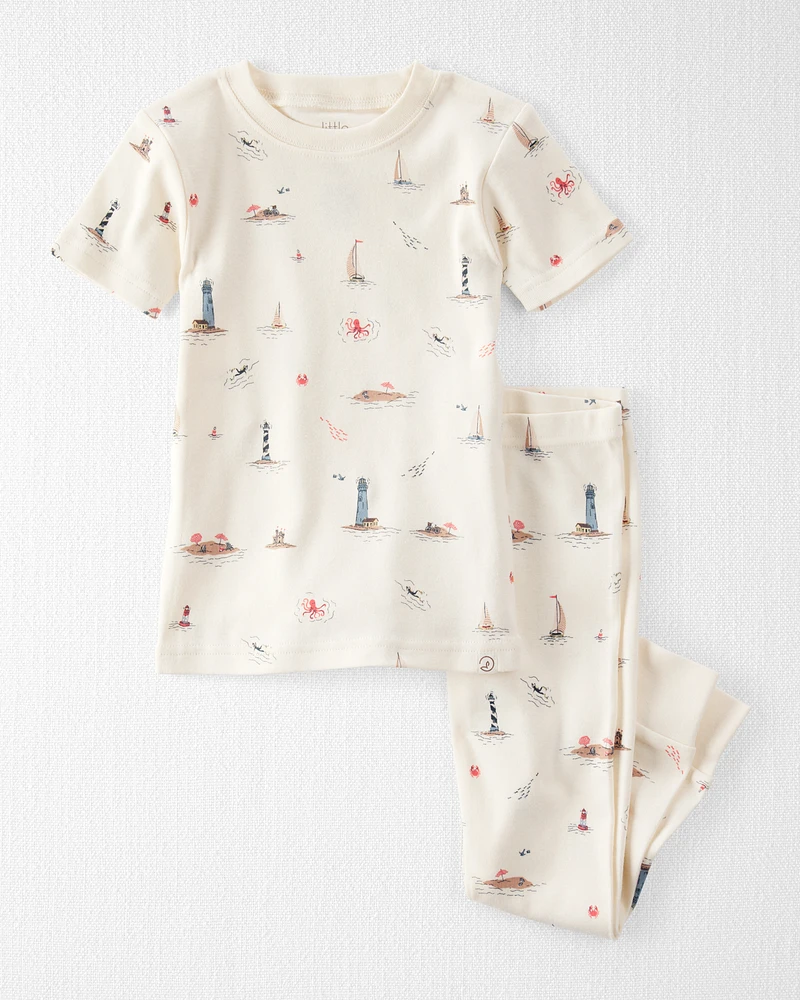 Toddler Organic Cotton Pyjamas Coastal Print