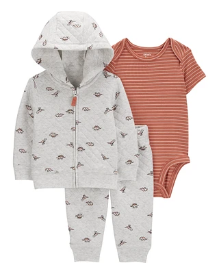 Baby 3-Piece Dinosaur Little Jacket Set