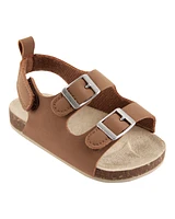 Baby Buckle Faux Cork Sandals