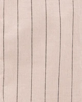 Toddler Striped Pull-On Cotton Pants - Brown