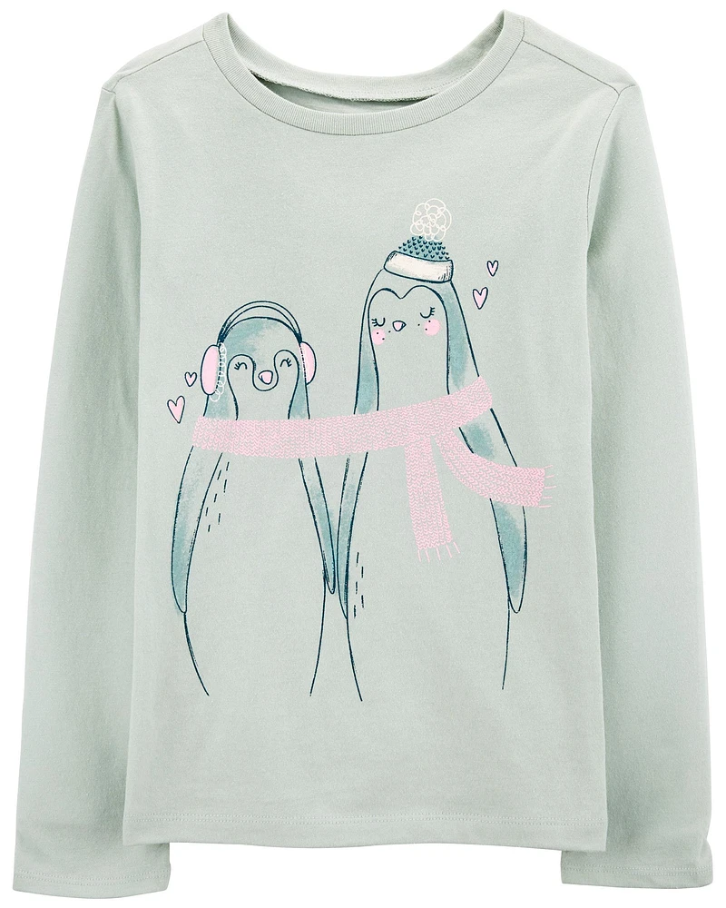 Kid Penguin Long-Sleeve Graphic Tee