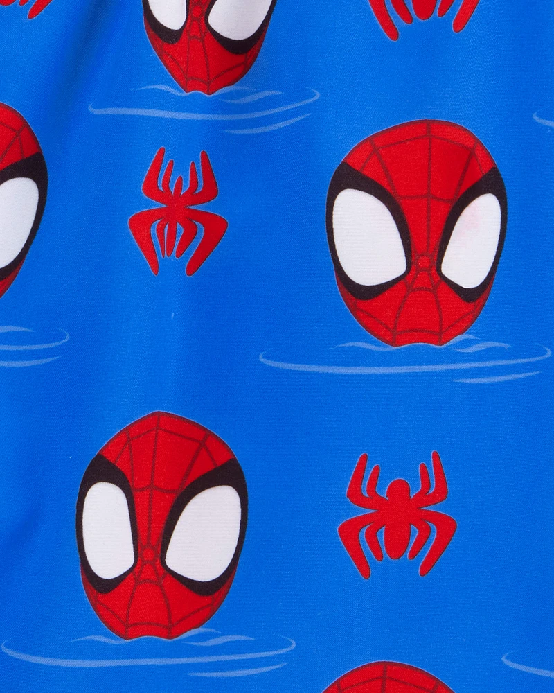 Toddler 2-Piece Spider-Man Rashguard & Swim Trunk Set